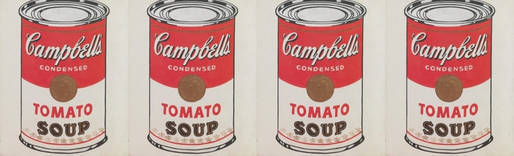 branding creation logo plv identité de marque Campbell soupe tomate boite de conserve
