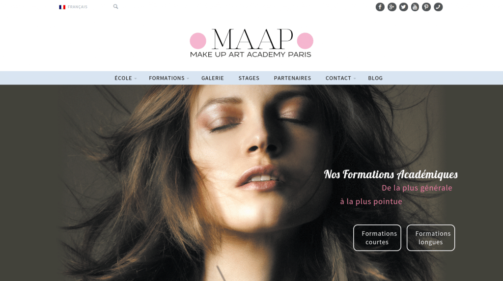 site internet ecole de maquillage pour make up artist