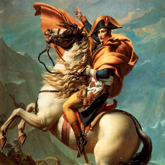 stratégie tactique web frise bonaparte napoleon à cheval col-saint-bernard